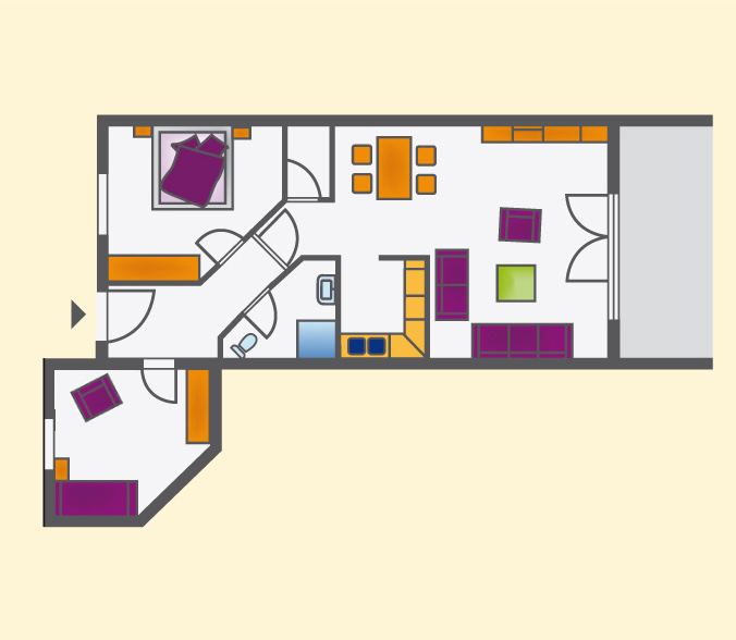 Grundriss Ferienwohnung Waren